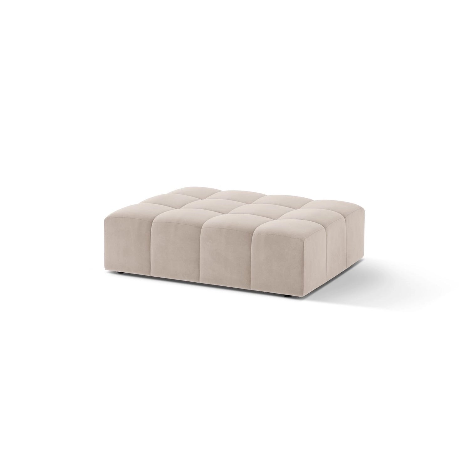 Chicago Pouf aus Samt in Leichtes Beige (Venus 2927), 102x84 cm von Cosmopolitan Design – Bild 3