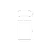 Chicago Pouf aus Samt in Silber (Bluvel 03), 102x80x40 cm von Cosmopolitan Design – Bild 2