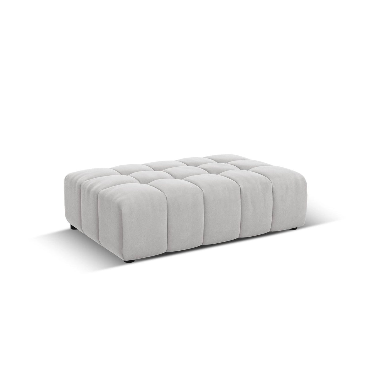 Chicago Pouf aus Samt in Silber (Bluvel 03), 102x80x40 cm von Cosmopolitan Design – Bild 3