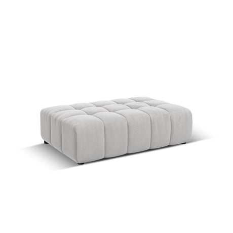Chicago Pouf aus Samt in Silber (Bluvel 03), 102x80x40 cm von Cosmopolitan Design – Bild 3