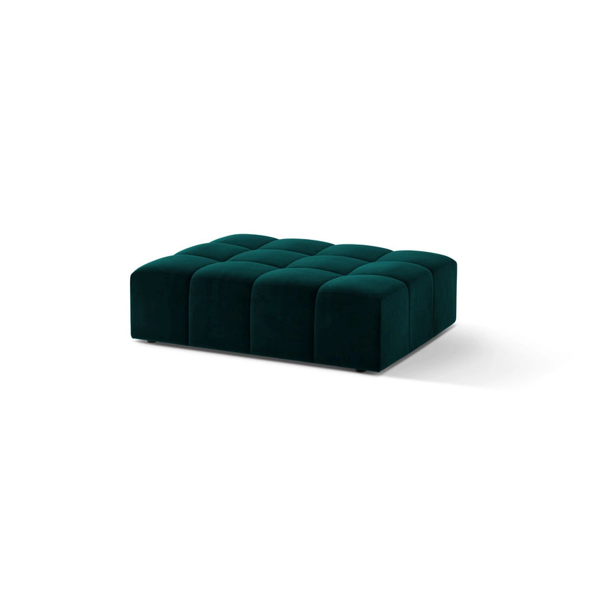 Chicago Pouf aus Samt in Tiefes Petrol (Venus 2911), 102x84 cm von Cosmopolitan Design – Bild 3