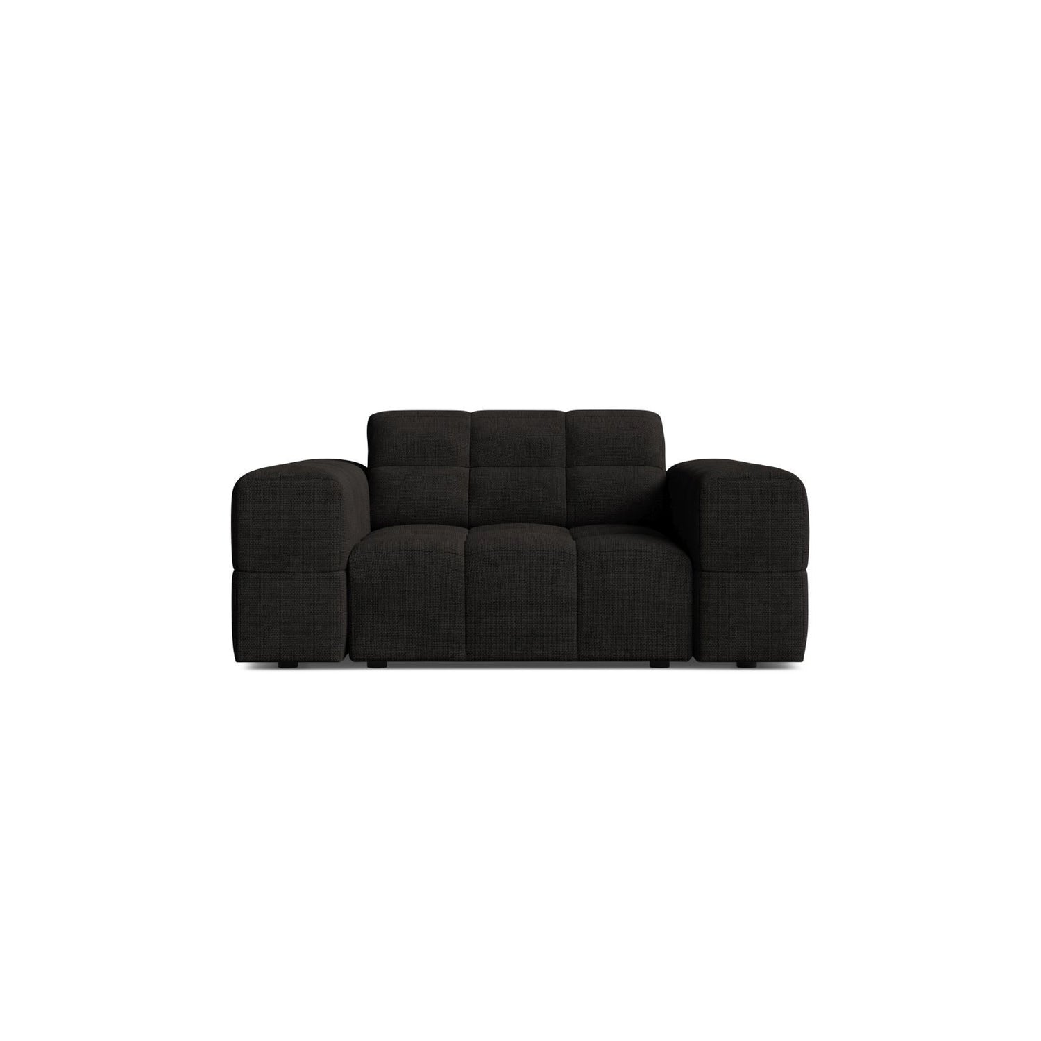 Chicago Sessel aus Chenille in Anthrazit (Eden 21 Black), 132x102 cm von Cosmopolitan Design – Bild 1