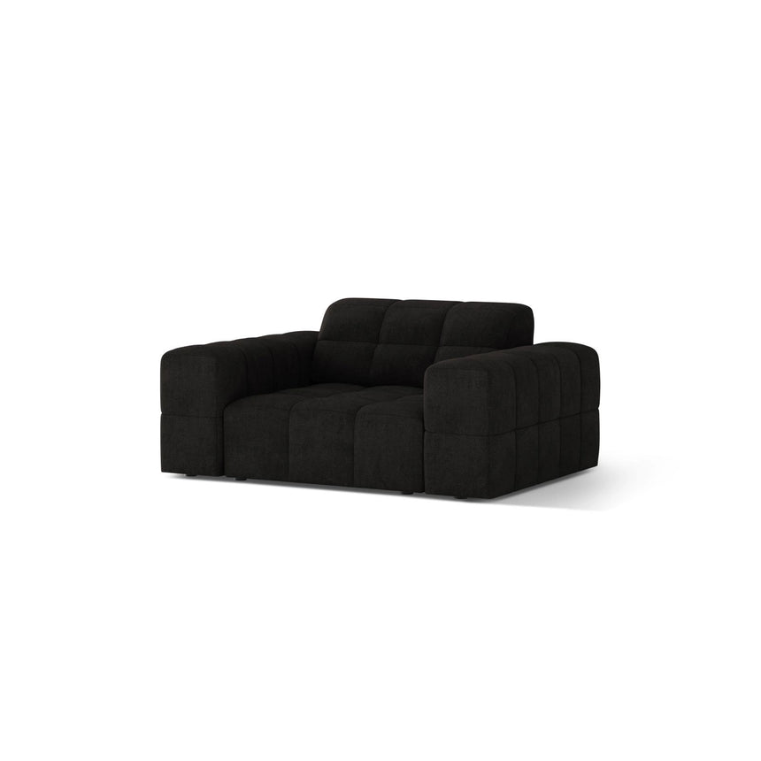 Chicago Sessel aus Chenille in Anthrazit (Eden 21 Black), 132x102 cm von Cosmopolitan Design – Bild 3