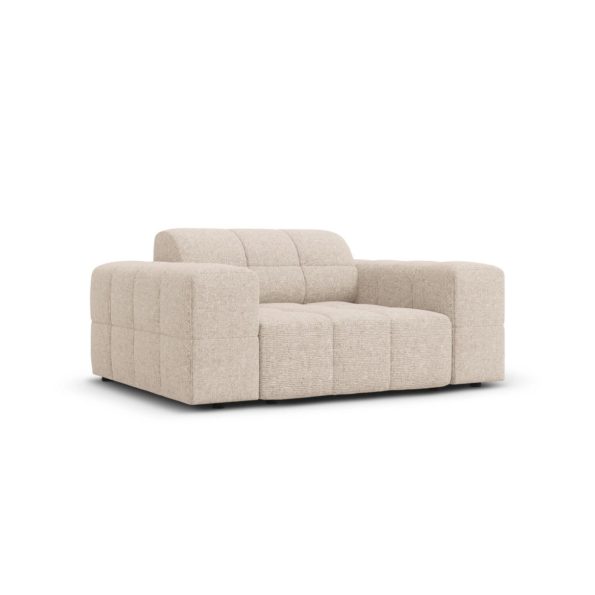 Chicago Sessel aus Chenille in Beige (Haga 30), 124x102x70 cm von Cosmopolitan Design – Bild 3