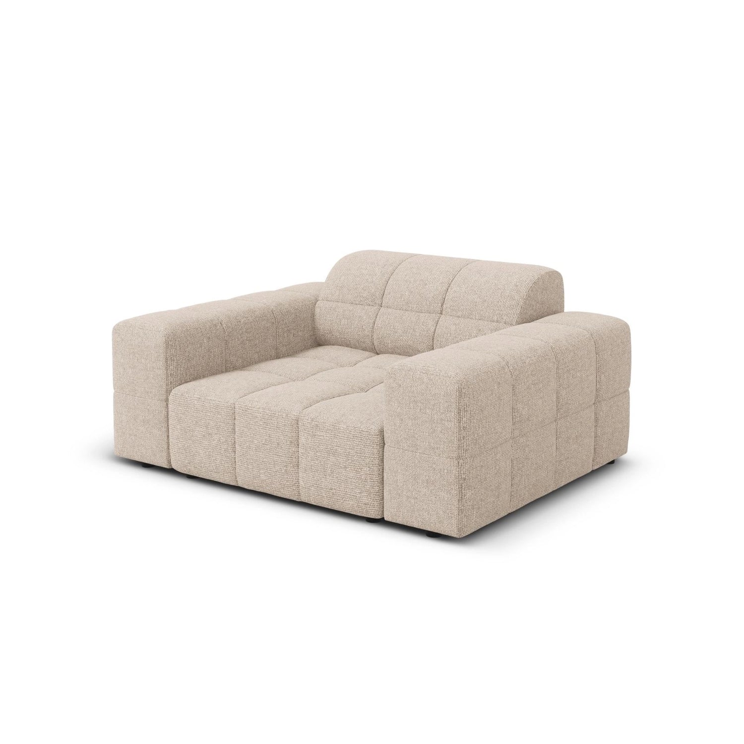 Chicago Sessel aus Chenille in Beige (Haga 30), 124x102x70 cm von Cosmopolitan Design – Bild 4