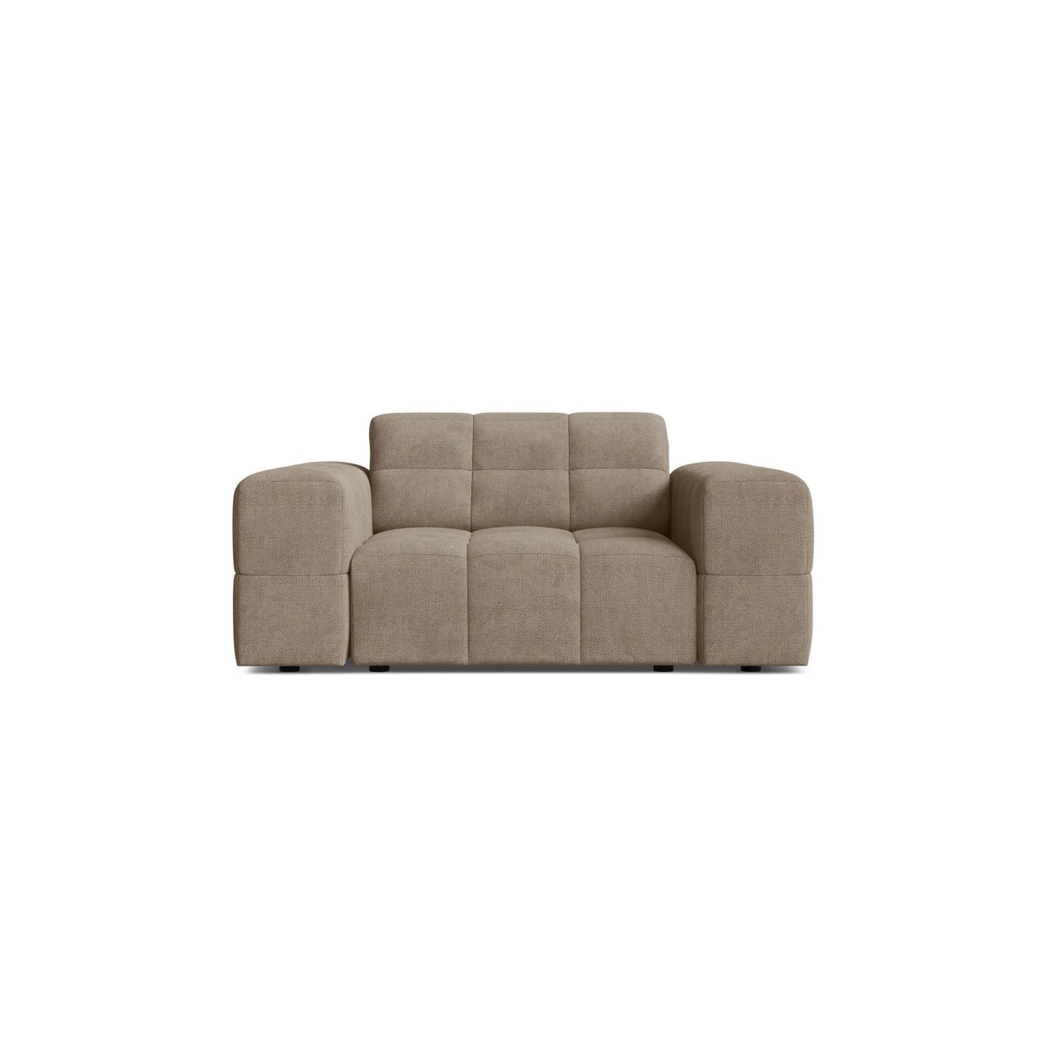 Chicago Sessel aus Chenille in Dunkelbeige (Eden 4 Beige), 132x102 cm von Cosmopolitan Design – Bild 1