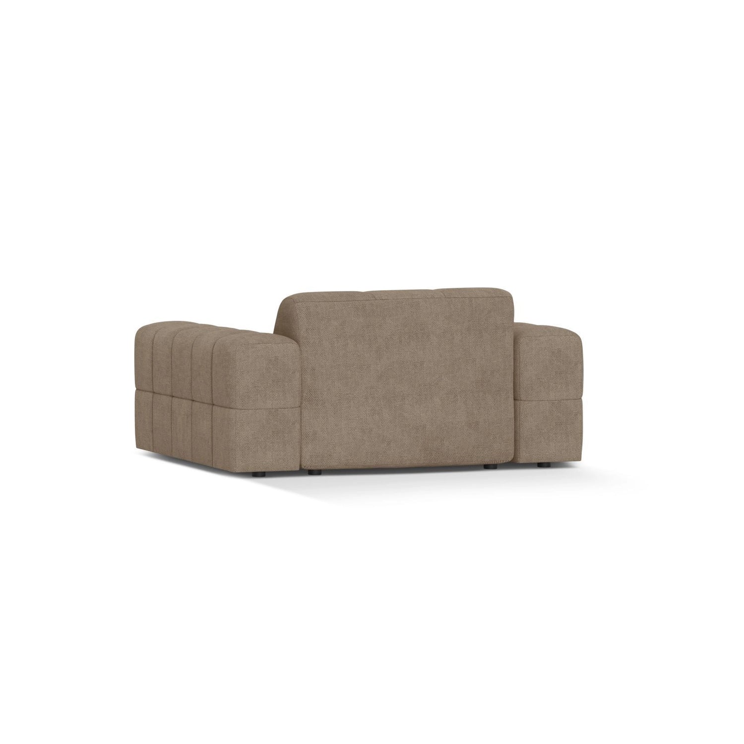 Chicago Sessel aus Chenille in Dunkelbeige (Eden 4 Beige), 132x102 cm von Cosmopolitan Design – Bild 4