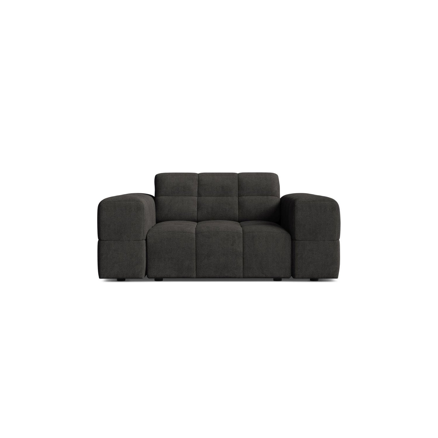 Chicago Sessel aus Chenille in Dunkelgrau (Eden 20 Graphite), 132x102 cm von Cosmopolitan Design – Bild 1