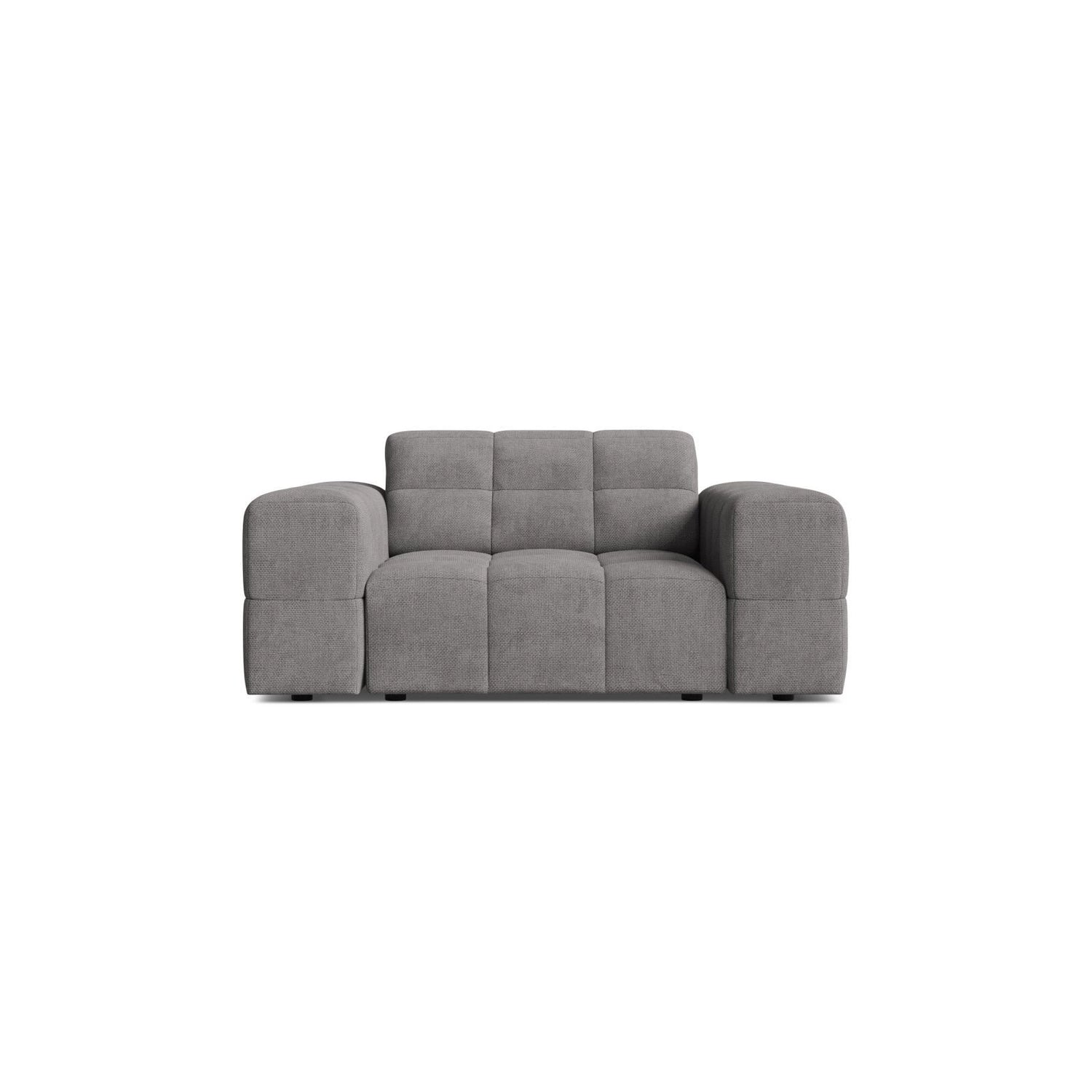 Chicago Sessel aus Chenille in Hellgrau (Eden 18 Grey), 132x102 cm von Cosmopolitan Design – Bild 1