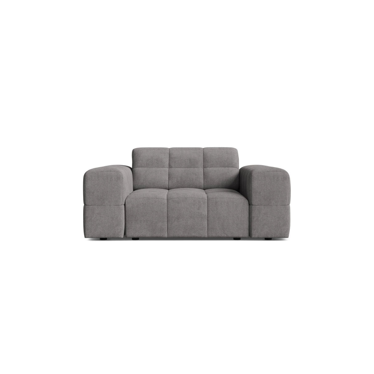 Chicago Sessel aus Chenille in Hellgrau (Eden 18 Grey), 132x102 cm von Cosmopolitan Design – Bild 1