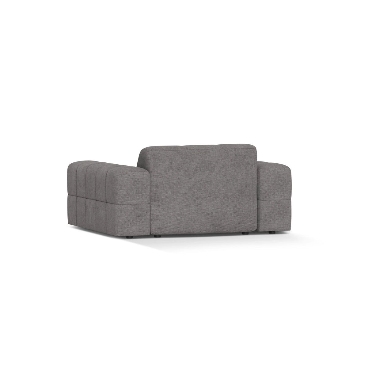 Chicago Sessel aus Chenille in Hellgrau (Eden 18 Grey), 132x102 cm von Cosmopolitan Design – Bild 4