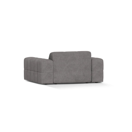 Chicago Sessel aus Chenille in Hellgrau (Eden 18 Grey), 132x102 cm von Cosmopolitan Design – Bild 4
