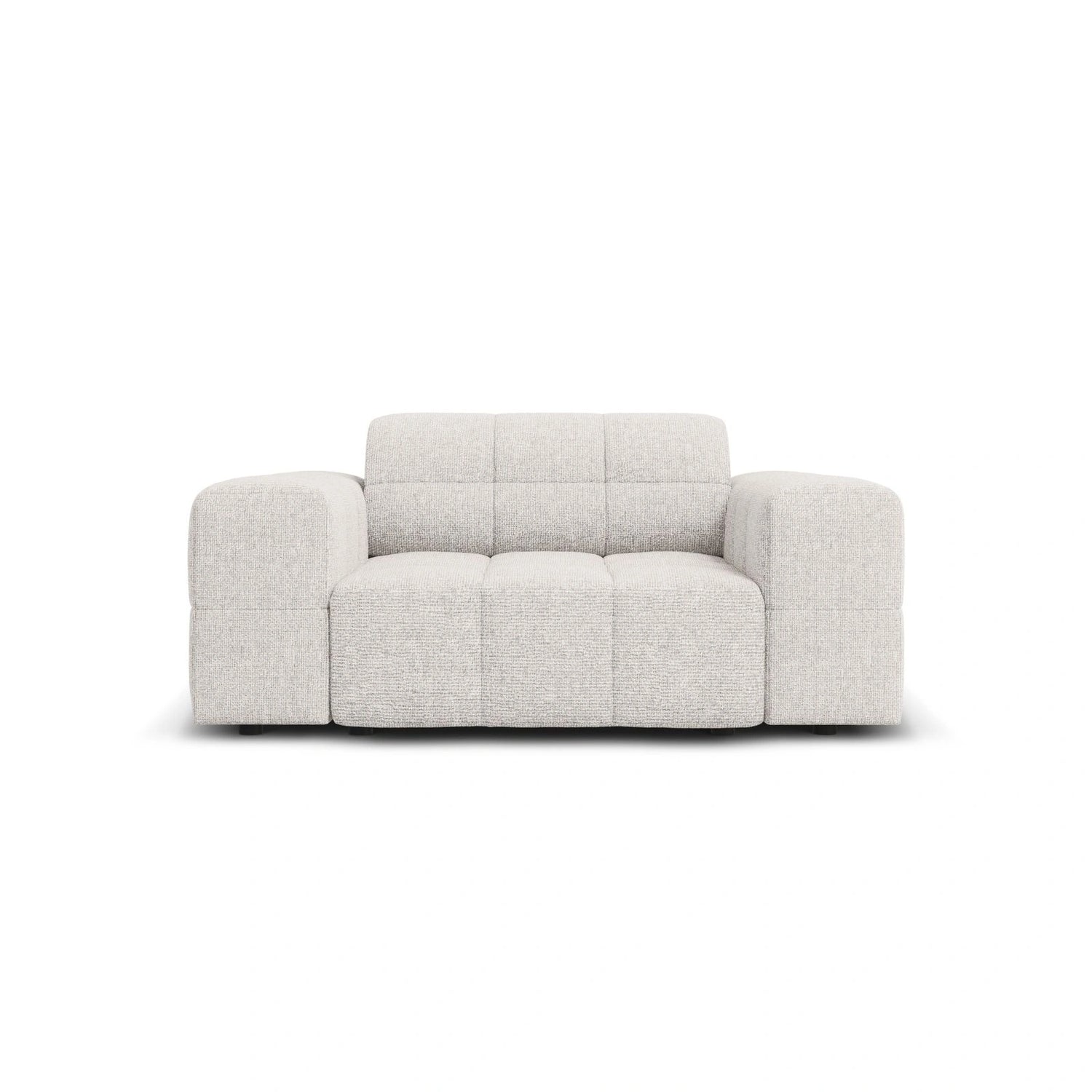 Chicago Sessel aus Chenille in Hellgrau (Haga 06), 124x102x70 cm von Cosmopolitan Design – Bild 1
