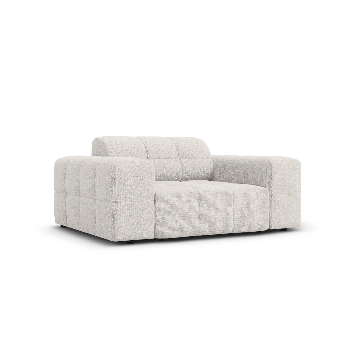 Chicago Sessel aus Chenille in Hellgrau (Haga 06), 124x102x70 cm von Cosmopolitan Design – Bild 3