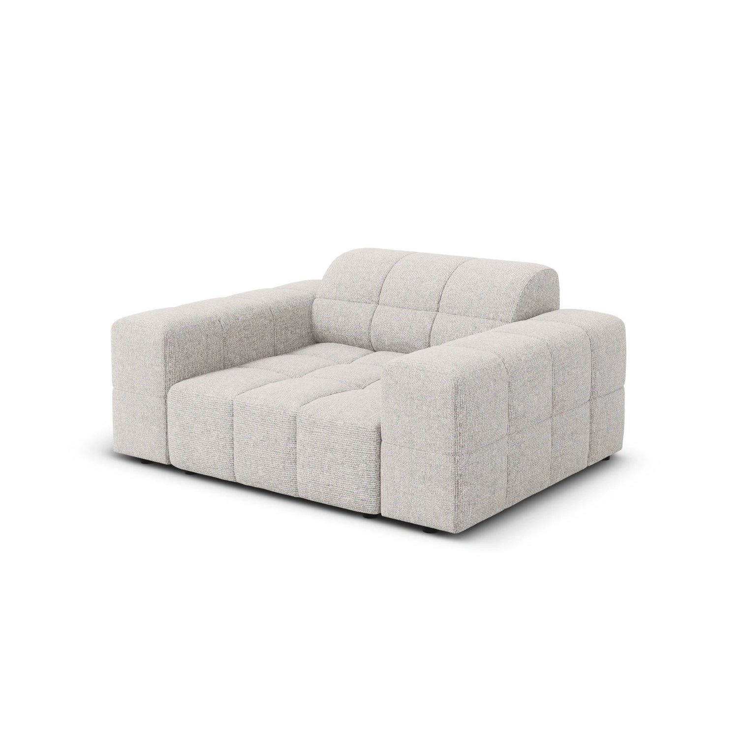 Chicago Sessel aus Chenille in Hellgrau (Haga 06), 124x102x70 cm von Cosmopolitan Design – Bild 4