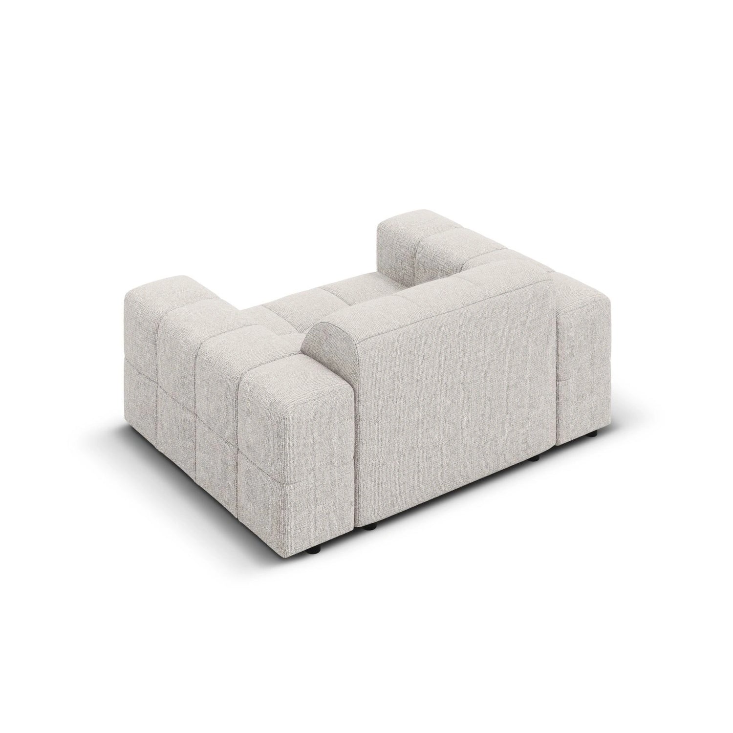 Chicago Sessel aus Chenille in Hellgrau (Haga 06), 124x102x70 cm von Cosmopolitan Design – Bild 5