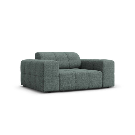 Chicago Sessel aus Chenille in Petrol (Haga 78), 124x102x70 cm von Cosmopolitan Design – Bild 3