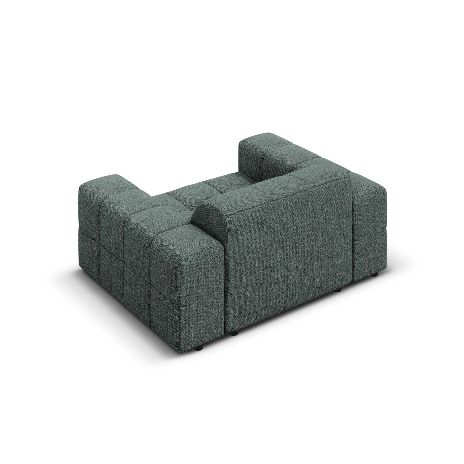 Chicago Sessel aus Chenille in Petrol (Haga 78), 124x102x70 cm von Cosmopolitan Design – Bild 5