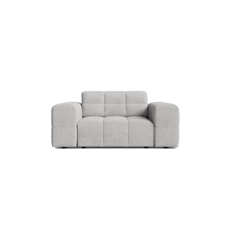 Chicago Sessel aus Chenille in Silber (Eden 17 Silver), 132x102 cm von Cosmopolitan Design – Bild 1