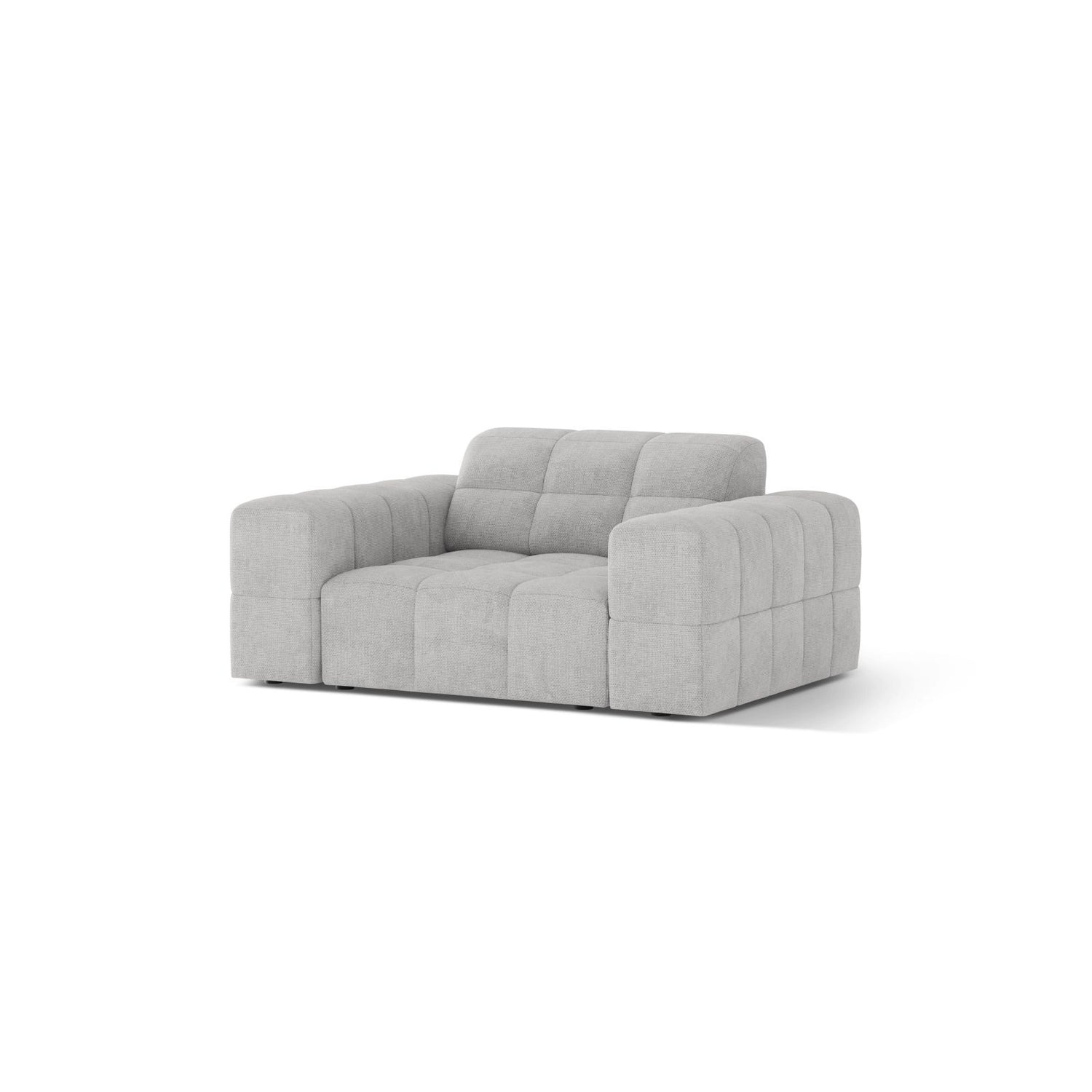 Chicago Sessel aus Chenille in Silber (Eden 17 Silver), 132x102 cm von Cosmopolitan Design – Bild 3