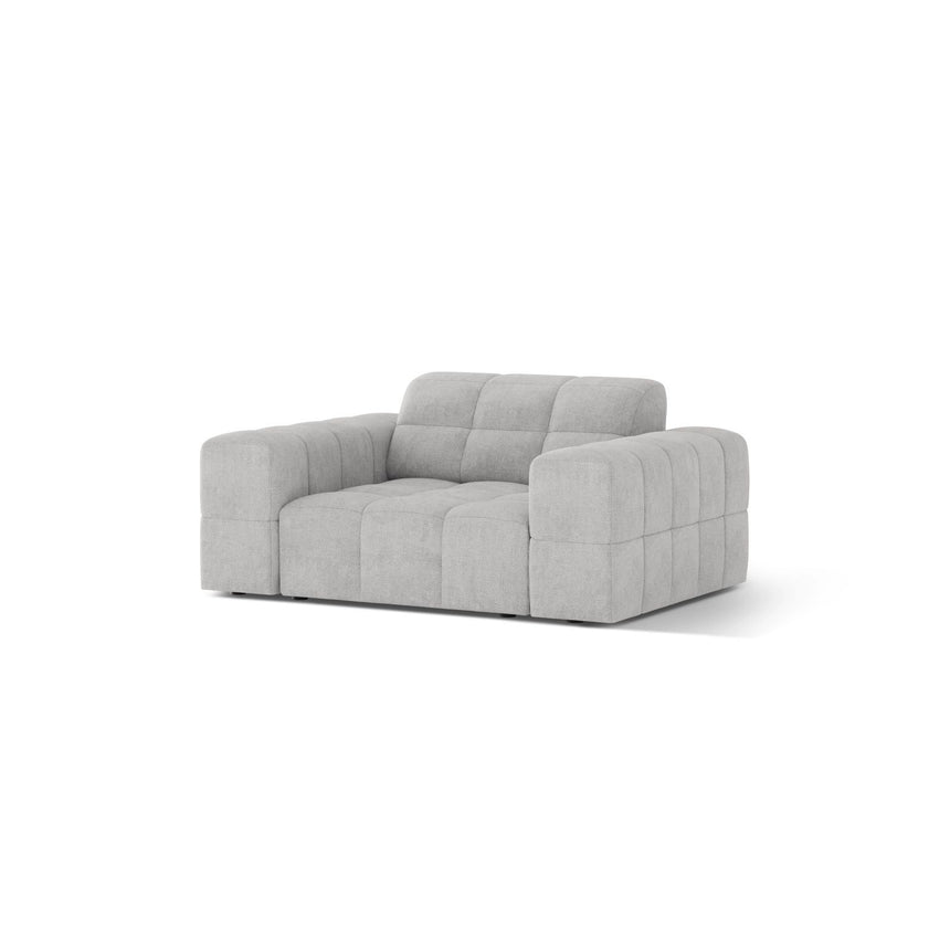 Chicago Sessel aus Chenille in Silber (Eden 17 Silver), 132x102 cm von Cosmopolitan Design – Bild 3