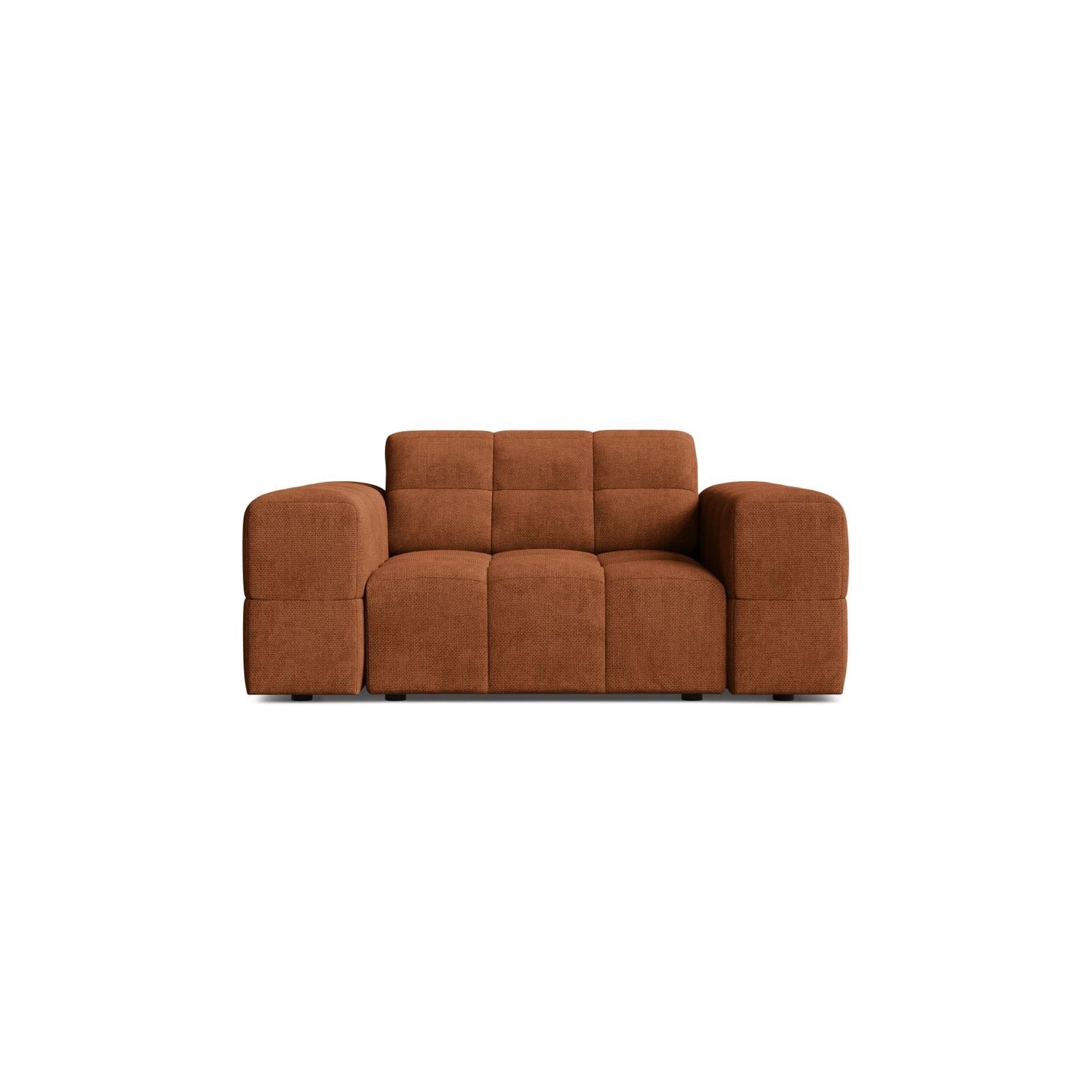 Chicago Sessel aus Chenille in Ziegel (Eden 10 Terra), 132x102 cm von Cosmopolitan Design – Bild 1