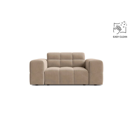 Chicago Sessel aus Samt in Beige (Venus 2928), 132x102 cm von Cosmopolitan Design – Bild 1