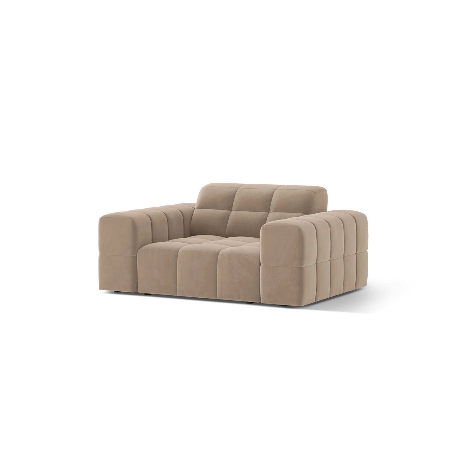 Chicago Sessel aus Samt in Beige (Venus 2928), 132x102 cm von Cosmopolitan Design – Bild 3