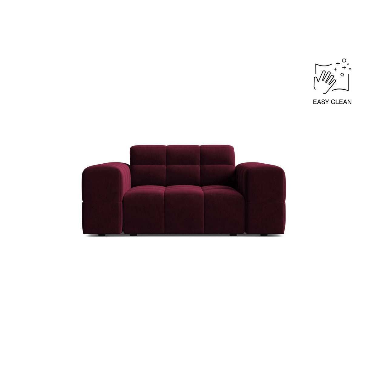 Chicago Sessel aus Samt in Burgund (Venus 2932), 132x102 cm von Cosmopolitan Design – Bild 1