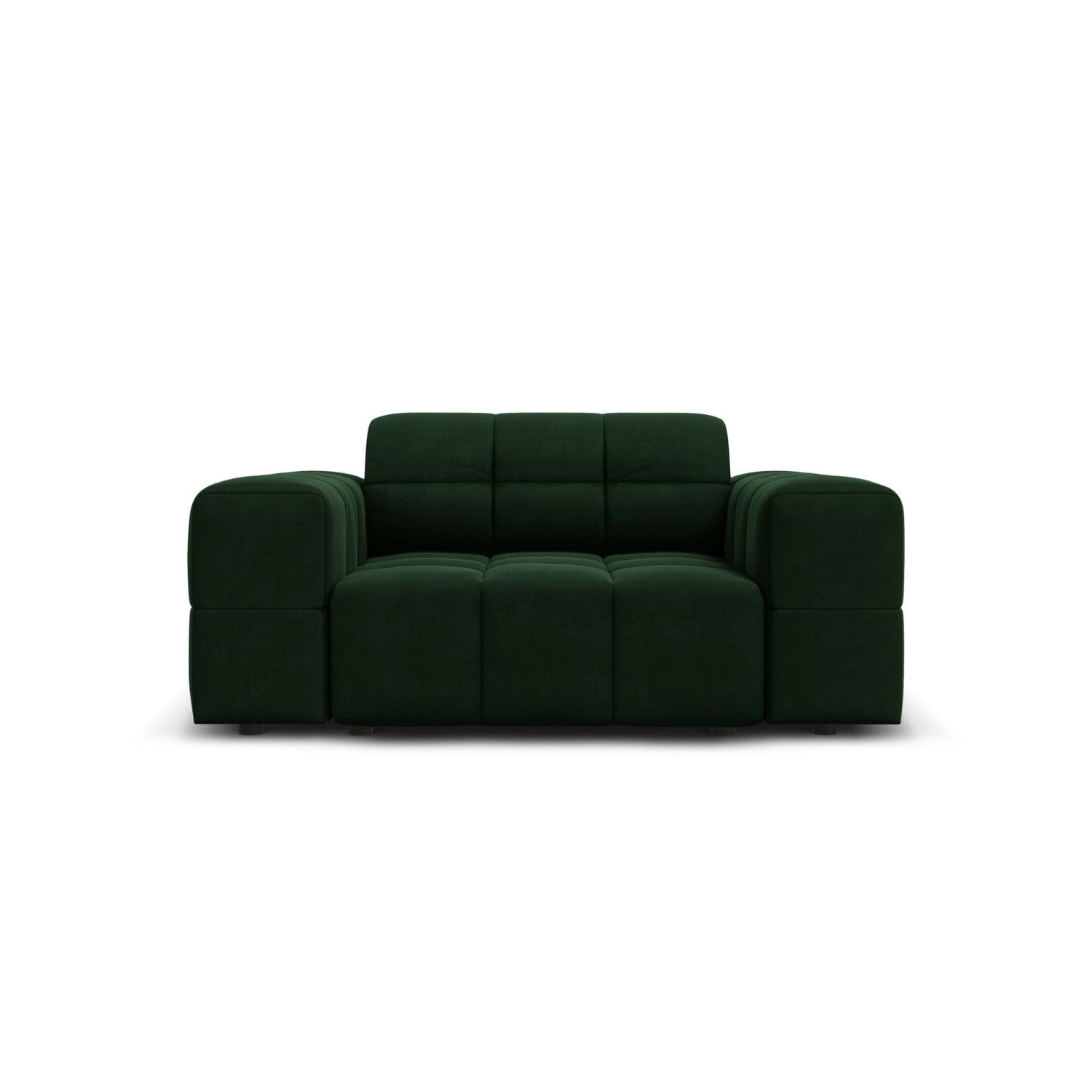 Chicago Sessel aus Samt in Flaschengrün (Bluvel 78), 124x102x70 cm von Cosmopolitan Design – Bild 1