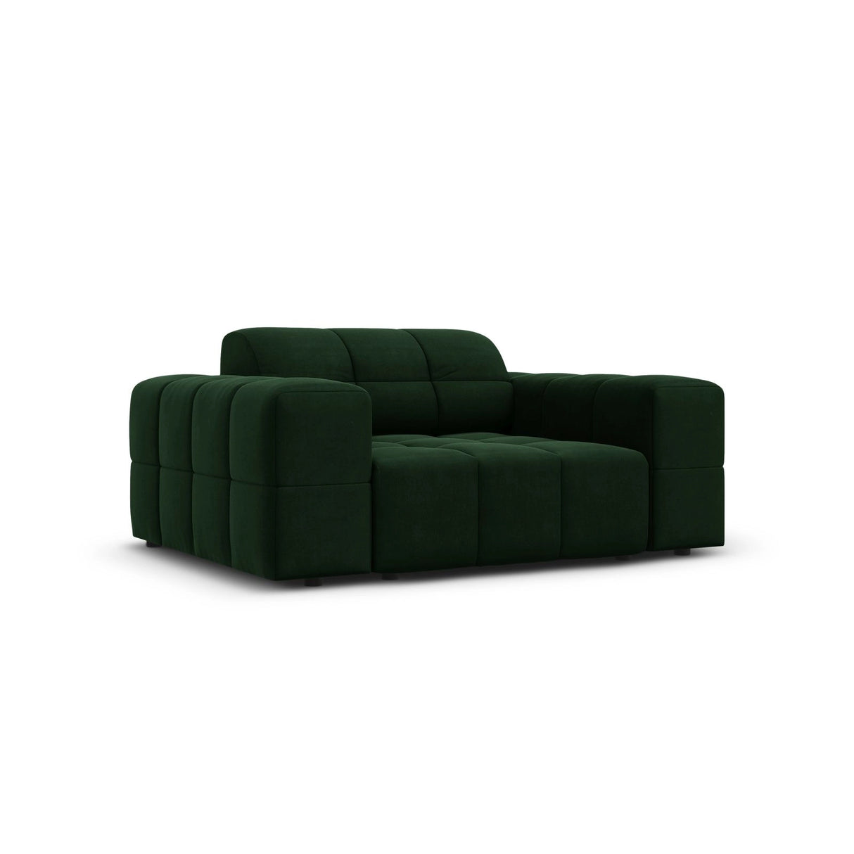 Chicago Sessel aus Samt in Flaschengrün (Bluvel 78), 124x102x70 cm von Cosmopolitan Design – Bild 3