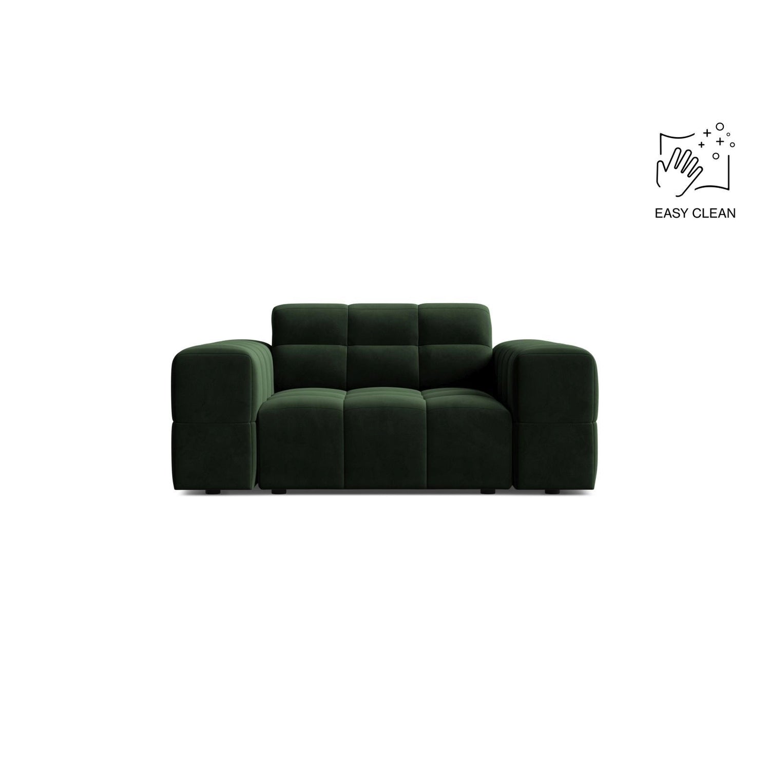 Chicago Sessel aus Samt in Flaschengrün (Venus 2940), 132x102 cm von Cosmopolitan Design – Bild 1