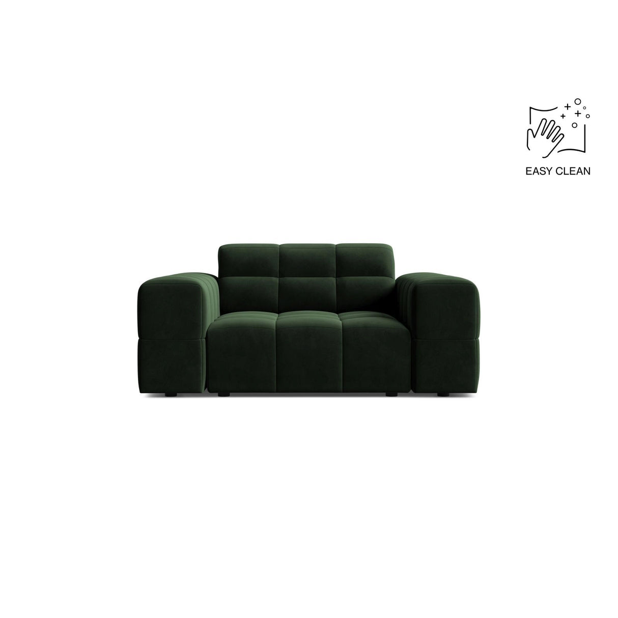 Chicago Sessel aus Samt in Flaschengrün (Venus 2940), 132x102 cm von Cosmopolitan Design – Bild 1