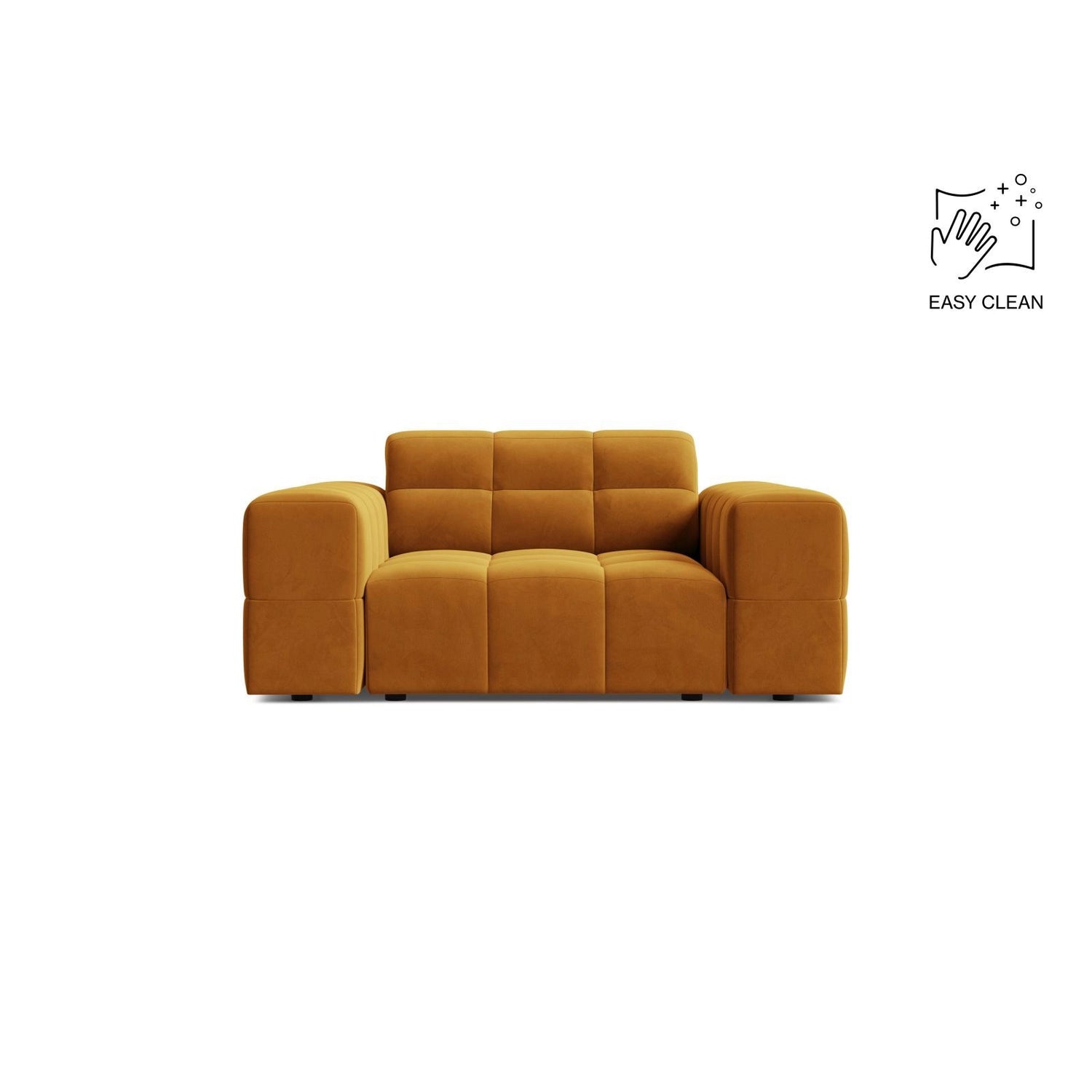 Chicago Sessel aus Samt in Gelb (Venus 2917), 132x102 cm von Cosmopolitan Design – Bild 1