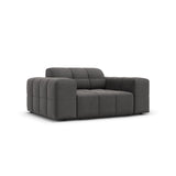 Chicago Sessel aus Samt in Grau (Bluvel 14), 124x102x70 cm von Cosmopolitan Design – Bild 3