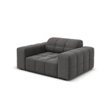 Chicago Sessel aus Samt in Grau (Bluvel 14), 124x102x70 cm von Cosmopolitan Design – Bild 4