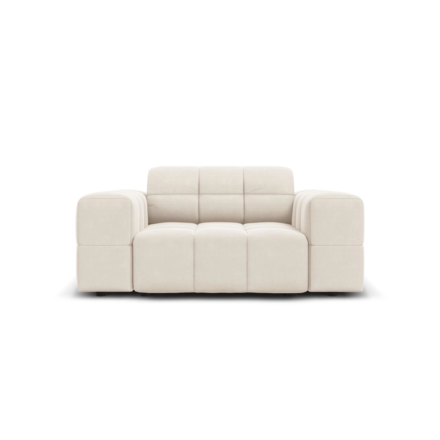 Chicago Sessel aus Samt in Hellbeige (Bluvel 22), 124x102x70 cm von Cosmopolitan Design – Bild 1
