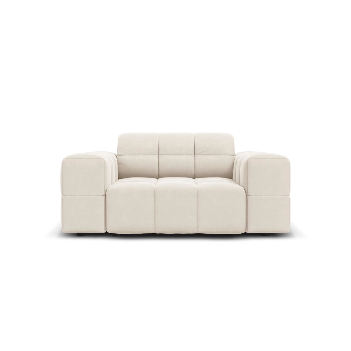 Chicago Sessel aus Samt in Hellbeige (Bluvel 22), 124x102x70 cm von Cosmopolitan Design – Bild 1