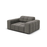 Chicago Sessel aus Samt in Hellgrau (Bluvel 13), 124x102x70 cm von Cosmopolitan Design – Bild 4