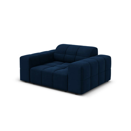 Chicago Sessel aus Samt in Königsblau (Bluvel 86), 124x102x70 cm von Cosmopolitan Design – Bild 4