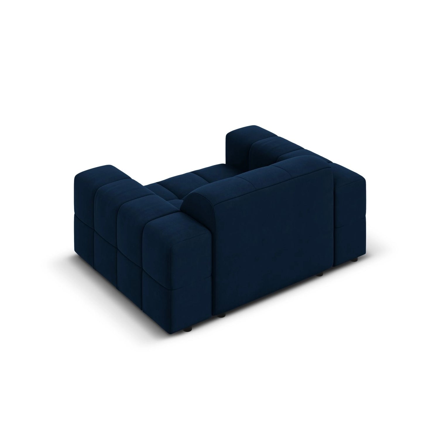 Chicago Sessel aus Samt in Königsblau (Bluvel 86), 124x102x70 cm von Cosmopolitan Design – Bild 5