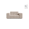 Chicago Sessel aus Samt in Leichtes Beige (Venus 2927), 132x102 cm von Cosmopolitan Design – Bild 1
