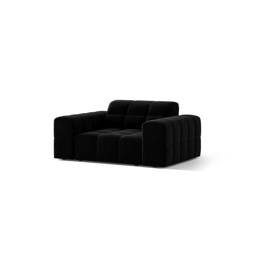 Chicago Sessel aus Samt in Schwarz (Venus 2923), 132x102 cm von Cosmopolitan Design – Bild 3