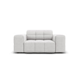 Chicago Sessel aus Samt in Silber (Bluvel 03), 124x102x70 cm von Cosmopolitan Design – Bild 1