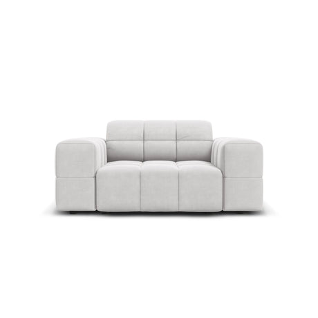 Chicago Sessel aus Samt in Silber (Bluvel 03), 124x102x70 cm von Cosmopolitan Design – Bild 1