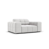 Chicago Sessel aus Samt in Silber (Bluvel 03), 124x102x70 cm von Cosmopolitan Design – Bild 3