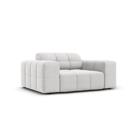 Chicago Sessel aus Samt in Silber (Bluvel 03), 124x102x70 cm von Cosmopolitan Design – Bild 3