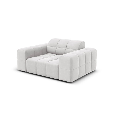 Chicago Sessel aus Samt in Silber (Bluvel 03), 124x102x70 cm von Cosmopolitan Design – Bild 4