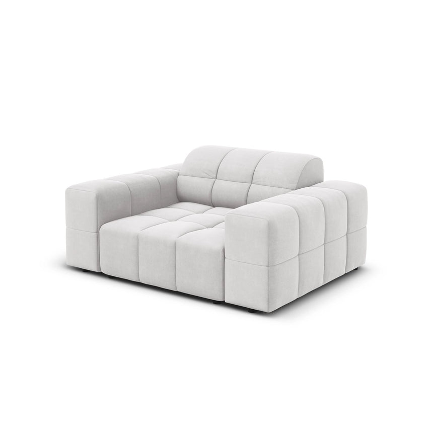 Chicago Sessel aus Samt in Silber (Bluvel 03), 124x102x70 cm von Cosmopolitan Design – Bild 4