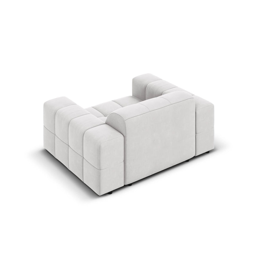 Chicago Sessel aus Samt in Silber (Bluvel 03), 124x102x70 cm von Cosmopolitan Design – Bild 5